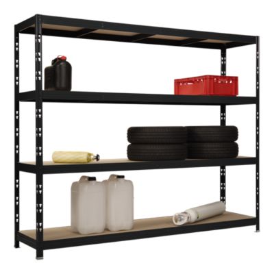 Étagère acier époxy XXL 4 tablettes l.237 x H.200 x P.60 cm