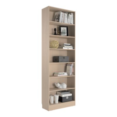 Etagère bibliothèque effet chêne GoodHome Pecan H. 220 x l. 73,8 x P. 29,4 cm