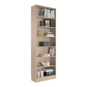 Etagère bibliothèque effet chêne GoodHome Pecan H. 220 x l. 73,8 x P. 29,4 cm
