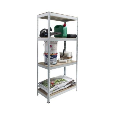 Etagère de rangement 5 tablettes bois/métal H180xL90xP45cm - B RESIST -  Mr.Bricolage