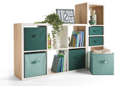 Set De 3 Étagères Courbes King Collection - MDF Blanc/Orange 40x20cm