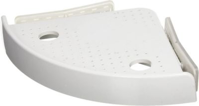 Étagère d'angle Best Of TV Snap Up coloris blanc capacité de charge maxi 4,5 kg l.25 x P.24 x H.4,5 cm
