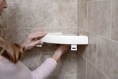 Étagère d'angle Best Of TV Snap Up coloris blanc capacité de charge maxi 4,5 kg l.25 x P.24 x H.4,5 cm