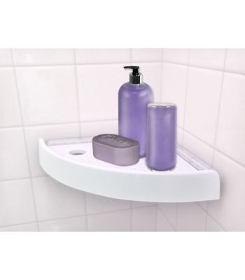 Étagère d'angle Best Of TV Snap Up coloris blanc capacité de charge maxi 4,5 kg l.25 x P.24 x H.4,5 cm