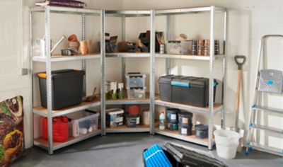 5 étagères spécial angle pour grand garage à prix mini - Novoo®