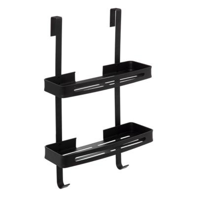 Étagère de douche à suspendre 2 niveaux l.32,5 x H.60 x P.16, 5Five Simply Smart Blackalu