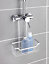 Etagère de douche à suspendre en aluminium argenté, l.25 x H.36 x P.14 cm, Wenko Milo