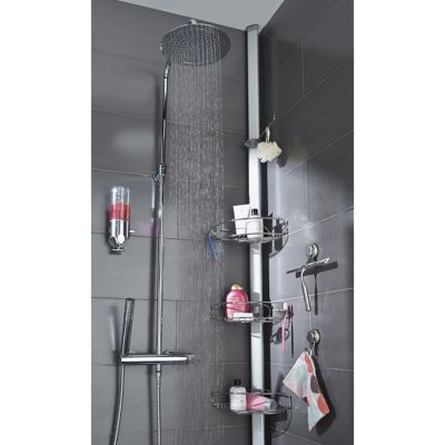 Étagère de douche d'angle en aluminium extensible SimpleHuman
