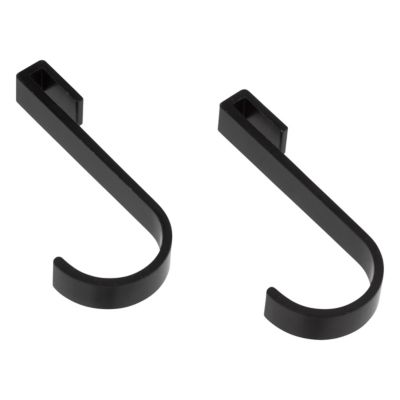 Étagère de douche fixations adhésives 1 niveau en aluminium noir l.23,5 x H.4 x P.29,2 cm, 5Five Simply Smart Blackalu