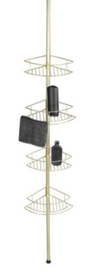 Etagère de douche télescopique 4 compartiments H.230 cm, doré, Wenko