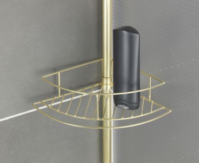 Etagère de douche télescopique 4 compartiments H.230 cm, doré, Wenko