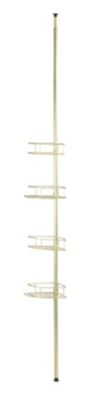 Etagère de douche télescopique 4 compartiments H.230 cm, doré, Wenko