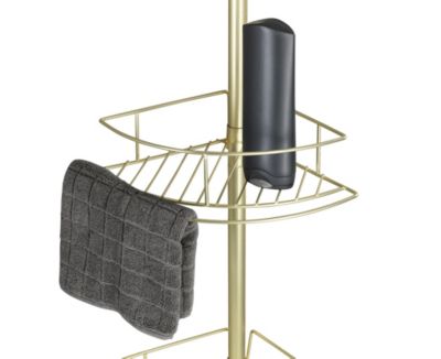 Etagère de douche télescopique 4 compartiments H.230 cm, doré, Wenko