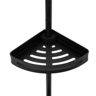 Étagère de douche téléscopique 4 niveaux en aluminium noir H.240 cm, 5Five Simply Smart Blackalu
