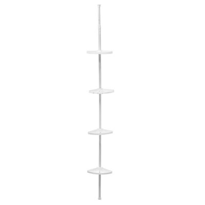 Étagère de douche téléscopique 4 niveaux en plastique blanc H.240 cm, 5Five Simply Smart