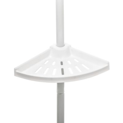 Étagère de douche téléscopique 4 niveaux en plastique blanc H.240 cm, 5Five Simply Smart