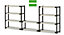 Étagère de garage 5 plateaux anthracite en PVC Grosfillex Workline H. 175 x L. 90 x P. 40 cm