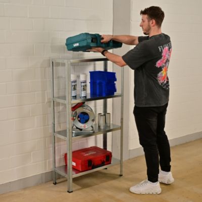 Étagère de garage en acier galvanisé H.150 x L.80 x P.30 cm Schulte Regalwelt Powermax