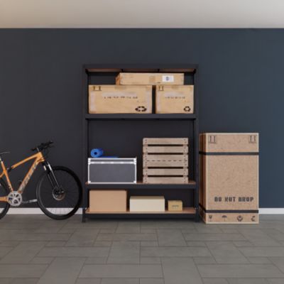 Étagère de garage en acier thermo-laqué H. 180 x L. 180 x P. 60 cm