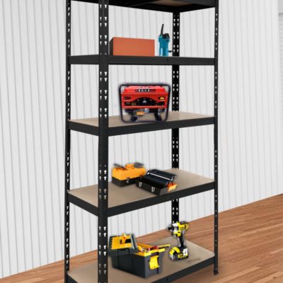 Étagère de garage en acier thermo-laqué H. 180 x l. 90 x P. 40 cm