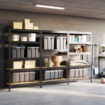 Étagère de garage en acier thermo-laqué H.180 x L.97 x P.60 cm GoodHome Rand