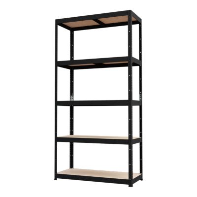 Étagère de garage en acier thermo-laqué noir H.179 x L.90 x P.40 cm GoodHome Ryle