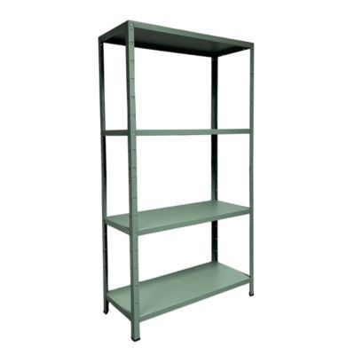 Étagère de garage en acier vert l.100 x H.180 x P.40 cm Schulte Regalwelt Powermax