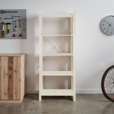 Étagère de garage en bois 5 tablettes L.65 x H.170 x P.28 cm Symbios