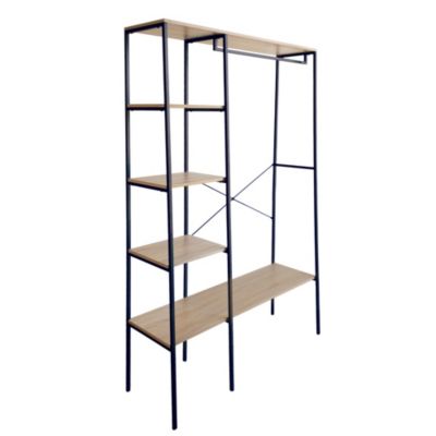 Étagère de rangement style industriel Napari 4 cases bois et métal H. 190 x L. 116,4 cm