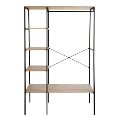 Étagère de rangement style industriel Napari 4 cases bois et métal H. 190 x L. 116,4 cm