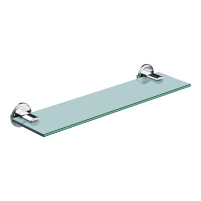 Étagère de salle de bain en verre et acier inoxydable chromé H.40 cm Endell GoodHome