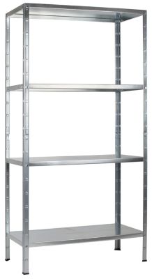 Étagère en acier galvanisé argenté Schulte Regalwelt Powermax H.180 x L.60 x P.40 cm