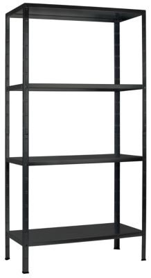 Étagère en métal noir Schulte Powermax H.180 x L.80 x P.40 cm