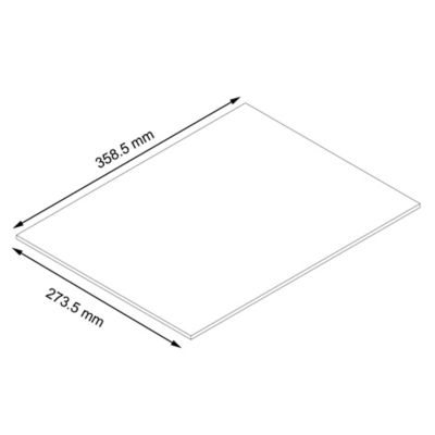 Etagère en verre pour caisson haut de cuisine GoodHome Cicely l. 35.85 cm x P.27.35 cm, 2 pièces