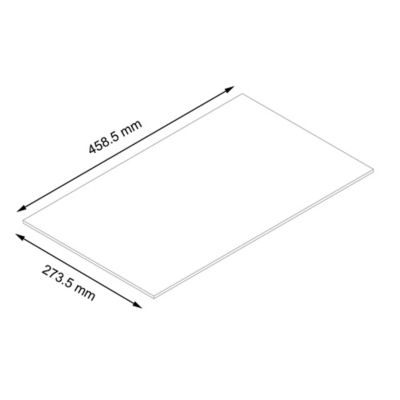 Etagère en verre pour caisson haut de cuisine GoodHome Cicely l. 45.85 cm x P.27.35 cm, 2 pièces