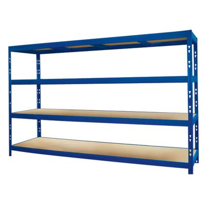 Etagère epoxy bleu 4 tablettes L. 237 x H. 200 x P. 60 cm charges