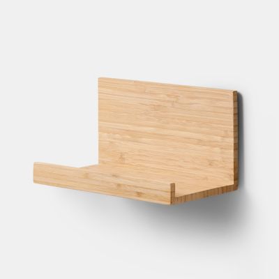 Etagère magnétique GoodHome Pecel bambou H. 21 x P. 33,5 cm