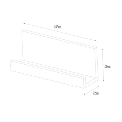 Etagère magnétique GoodHome Pecel bambou l. 25,5 x P. 10 cm