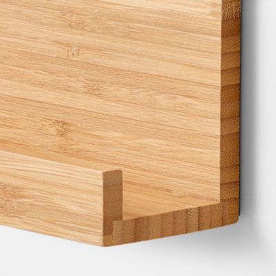 Etagère magnétique GoodHome Pecel bambou l. 25,5 x P. 10 cm