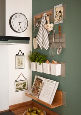 Etagère magnétique GoodHome Pecel bambou l. 25,5 x P. 14 cm
