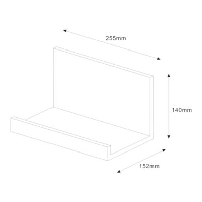 Etagère magnétique GoodHome Pecel bambou l. 25,5 x P. 14 cm