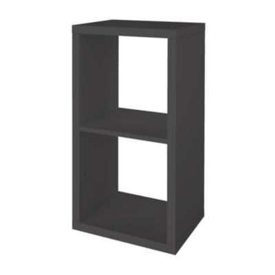 Étagère modulable 2 cubes GoodHome Mixxit anthracite l. 38,8 x H. 73,5 cm