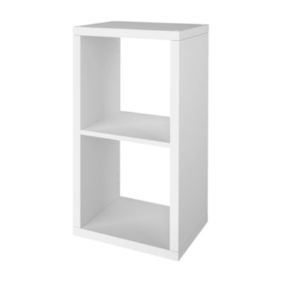 Étagère modulable 2 cubes GoodHome Mixxit blanc H. 73,5cm x l. 38,8cm