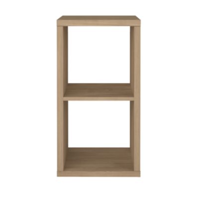 Étagère modulable 2 cubes GoodHome Mixxit effet chêne H. 73,5cm x l. 38,8cm