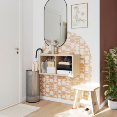 Étagère modulable 2 cubes GoodHome Mixxit effet chêne H. 73,5cm x l. 38,8cm