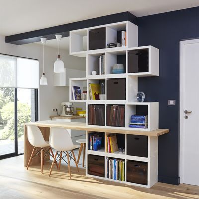 Étagère Modulable Form 8 Cubes - Blanc - 142,8 X 74 X 35 Cm - Neuf