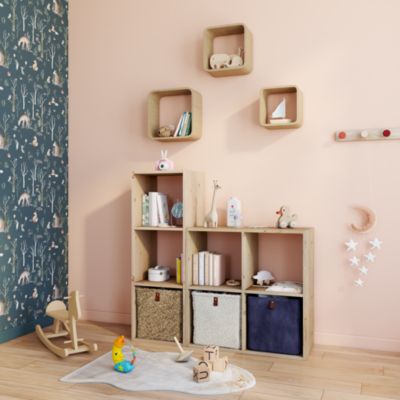 Étagère modulable 3 cubes en pin GoodHome Mixxit l. 36,3 x H. 105,4 cm