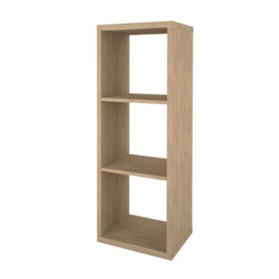 Étagère modulable 3 cubes GoodHome Mixxit effet chêne l. 38,9cm x H. 108cm