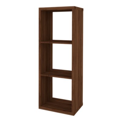 Étagère modulable 3 cubes GoodHome Mixxit effet noyer