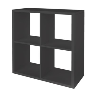 Étagère modulable 4 cubes GoodHome Mixxit anthracite l. 73,5cm x H. 73,4cm